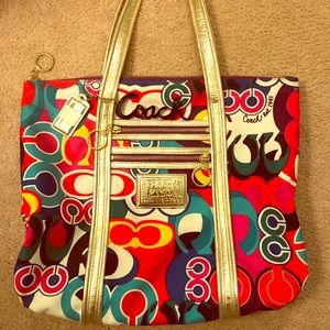 Coach multicolored purse